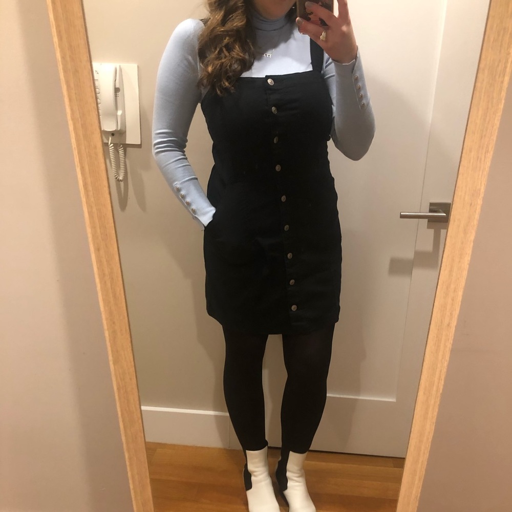 H&M Button Down Black Jean Dress
